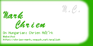 mark chrien business card